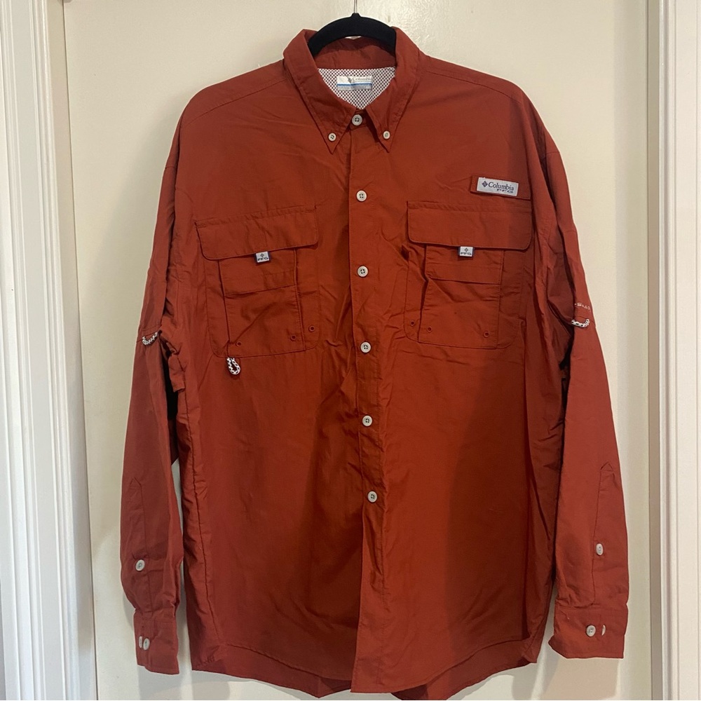 Columbia Rust Button-Up Shirt